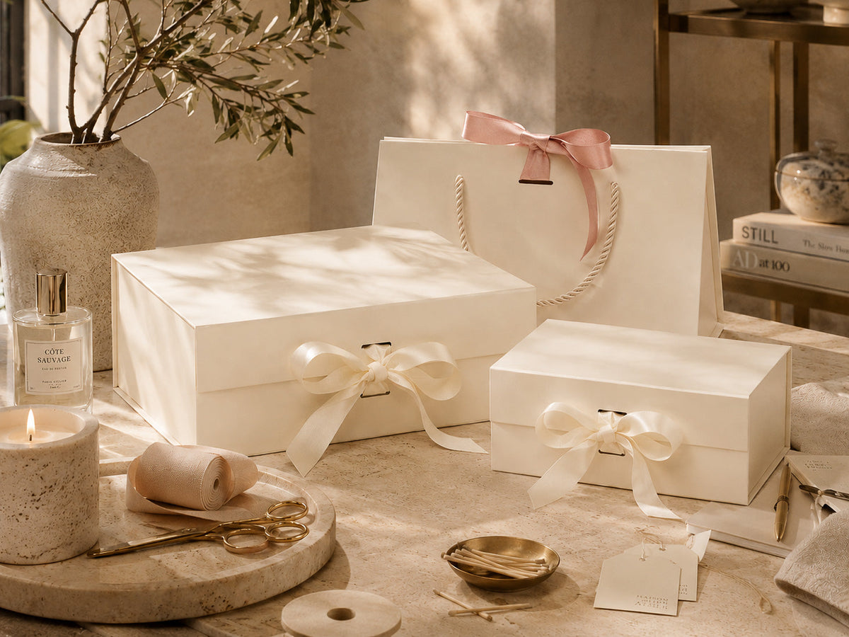 Ivory Gift Boxes and BoxBags®