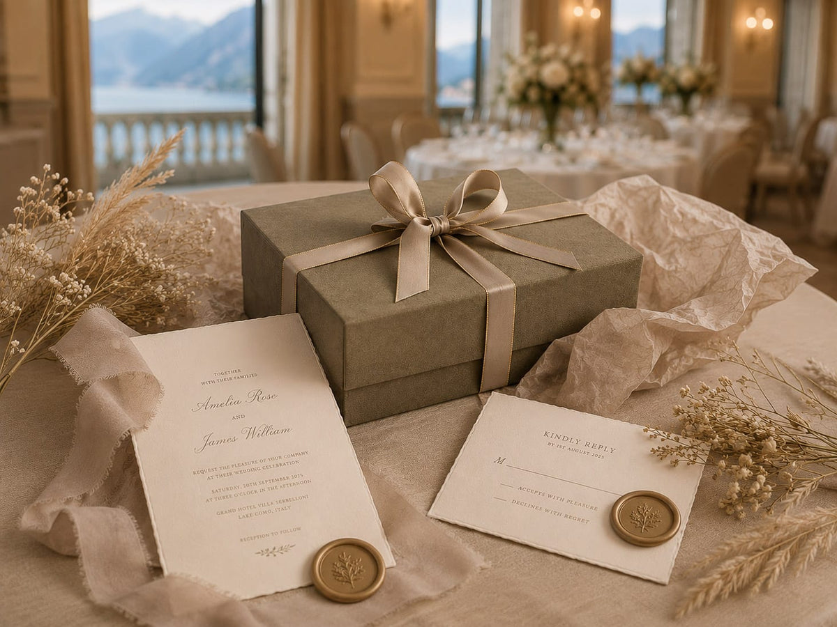 Sage Green Faux Suede Gift Box Samples