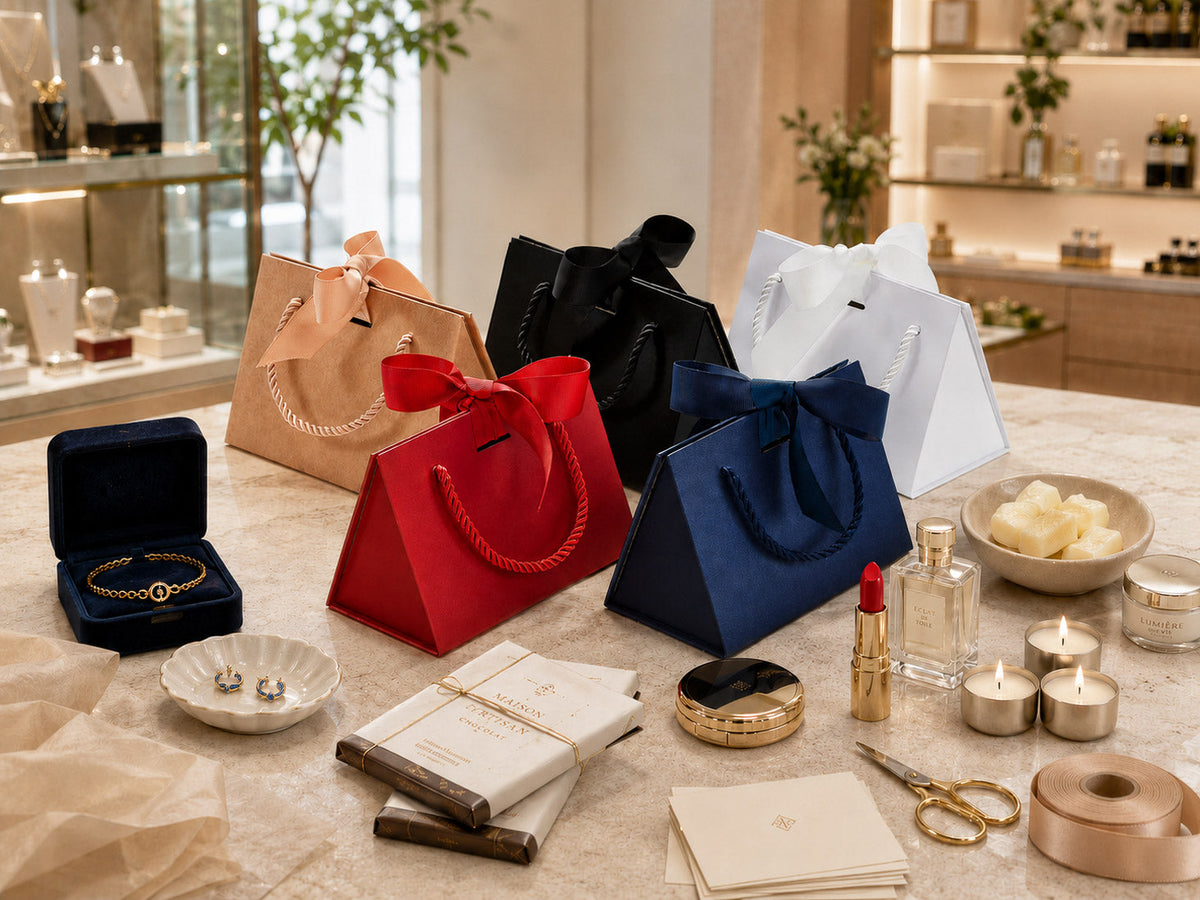 Small BoxBag® Samples for Small Luxury Retail Gifts, Cosmetics and Confectionery