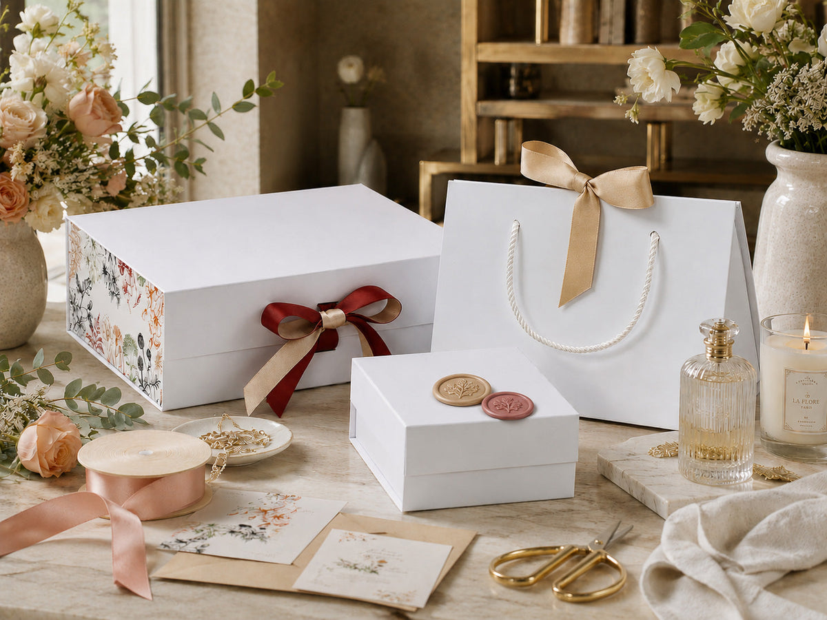 White Folding Gift Box Samples from Foldabox®