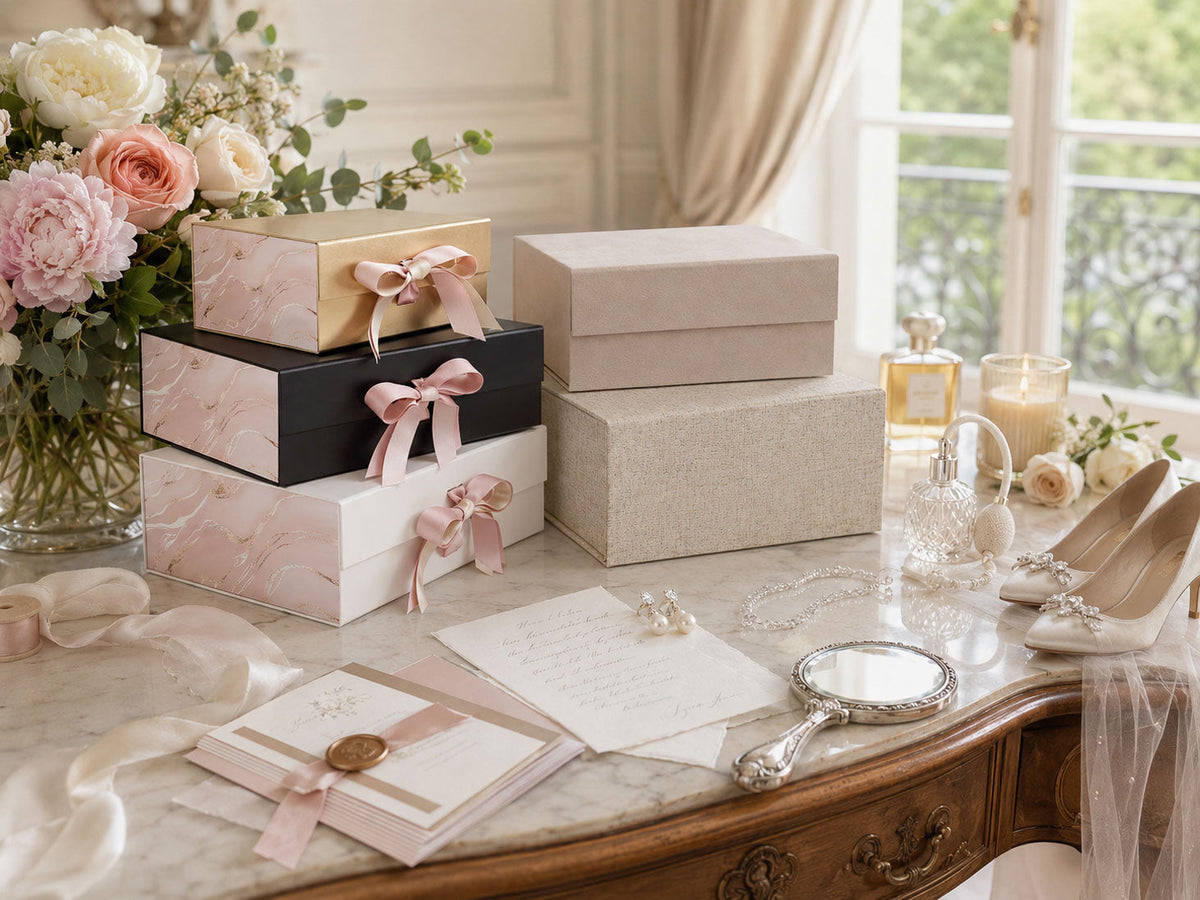 Wedding and Bridal Gift Boxes, Hampers and Keepsake Boxes