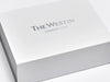 The Westin Silver Foiled logo on A4 Deep No Magnet White Boxes
