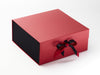 Black Double Ribbon and Matt Black FAB Sides® Featured with Red Gift Box
