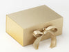 Gold Metallic Sparkle Ribbon Featured on Gold A5 Deep Gift Box with Gold FAB Sides®
