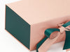 Hunter Green FAB Sides® Featured on Rose Gold Gift Box with Hunter Green Double Ribbon