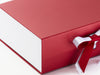 White Gloss FAB Sides® Featured on Red Gift Box with White Metallic Sparkle Ribbon