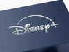 Navy Blue Gift  Box with Custom Printed Silver Foil Disney Logo