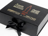 CocaCola Logo in Two Colour Gold and Bronze Foil on A4 Deep Gift Box with Changeable Black Ribbons