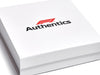 Red and Black F1 Authentics logo Printed on White Medium Gift Boxes No Ribbon