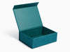 Teal Faux Suede A4 Deep Gift Box Sample Open