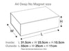 White A4 Deep No Magnet Gift Box Changeable Ribbon Assembled Size