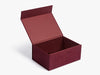 Burgundy Faux Suede A5 Deep Gift Box Sample Assembled Open