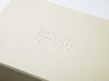 Custom Debossed Logo onto Ivory Gift Box
