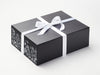 Black Botanical Sketch FAB Sides® Featured on Black No Magnet Gift Box with White Satin Ribbon