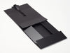 Sample Black A4 Deep No Magnets Gift Box with Changeable Ribbon Open Flat