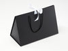 Large Black BoxBag® Featured with White Grosgrain Ribbon