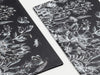 Black Botanical Sketch FAB Sides® Decorative Side Panels Close Up - A5 Deep