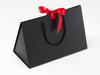 Large Black BoxBag® Featured with Radiant Red Grosgrain Ribbon
