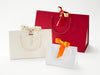 Red Large BoxBag® Featured with Gold Satin and Red Sparkle Double Ribbon Bow