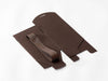 Dark Chocolate Brown Small Cube SoftBoxes Supplied Flat with Ribbon