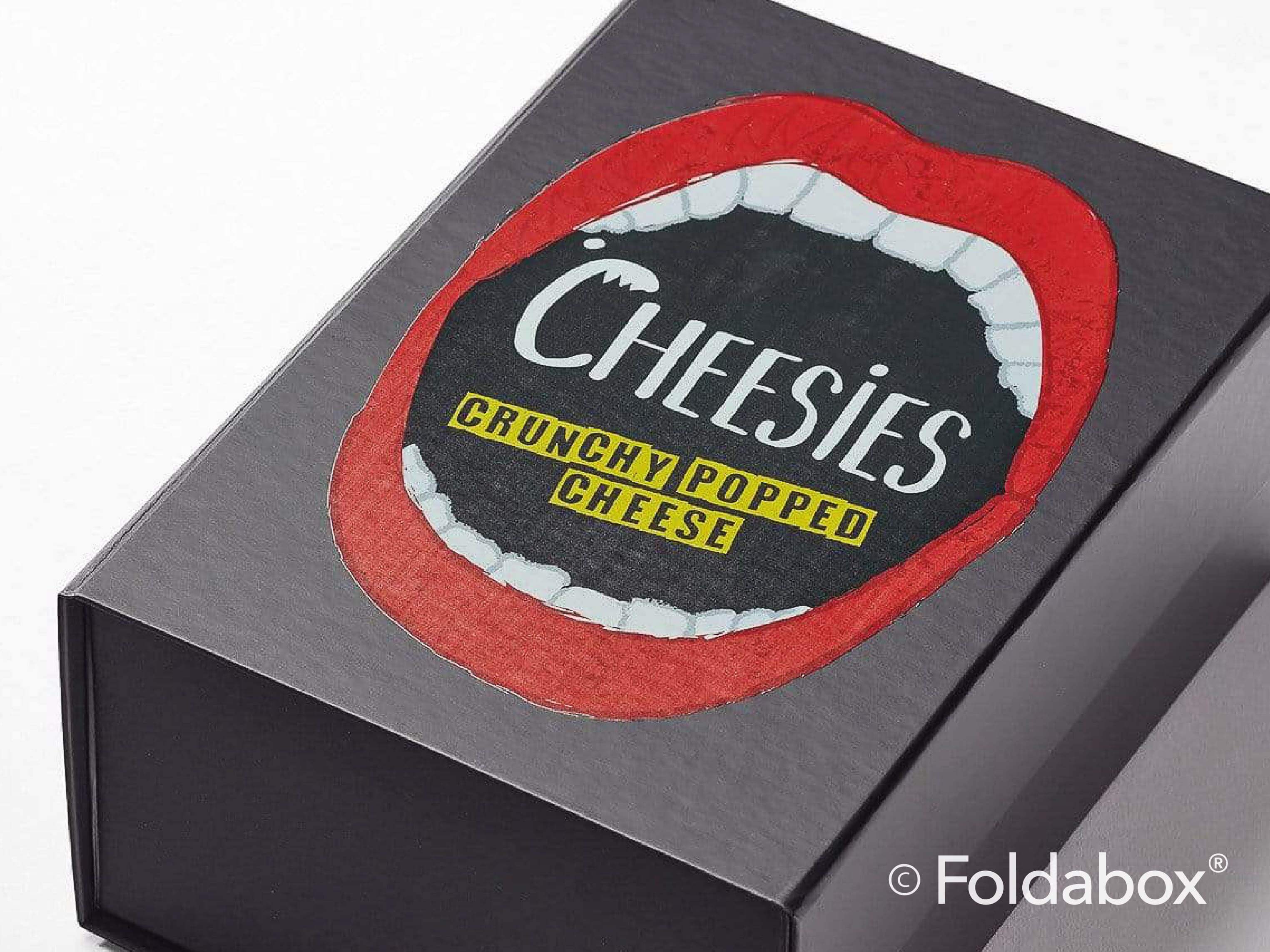 Custom Digital Print Design Onto Black Gift Box Lid