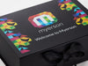 Custom CMYK Printed Design onto Black Gift Box
