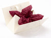 Claret Tissue Paper inside Ivory Boxbag