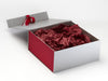Claret Luxury Tissue Paper Featured with Silver Gift Box and Claret Red FAB Sides®