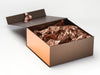 Rose Copper FAB Sides® Featured on Bronze Gift Box with Copper Tissue Paper and Rose Gold Sparkle Ribbon
