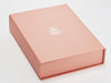 Example of Custom Silver Foil Logo Printed Onto Rose Gold Gift Box