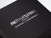 Custom Silver Foil Logo Featured on Black Gift Box