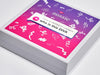 Aussie full-colour digitally printed design across box lid on Medium White No Ribbon Gift Boxes