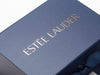 Custom Gold Foil Print Onto Navy Gift Box