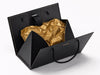 Gold Metallic Tissue Paper inside Black Boxbag
