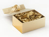 Gold Tissue Paper Fearured with Gold Satin Sparkle Ribbon with Gold Gift Box
