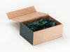 Natural Kraft A5 Deep Gift Box Featuring Hunter Green FAB Sides® and Hunter Green Tissue