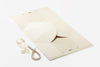 Sample Ivory Large BoxBag® supplied flat with ribbon and rope handles