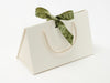 Ivory Medium BoxBag® Featured with Sage Woodland Friends Ribbon