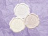 Lavender Tissue Paper with White, Ivory and Pale Pink Wax Seals