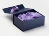 Lavender Tissue Paper Featured with Navy Blue Gift Box