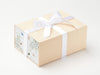 Hessian Linen A5 Deep Gift Box with Butterfly Bonanza FAB Sides® and White Satin Ribbon