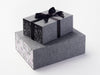 Grey Linen Gift Boxes with Black Botanical Sketch and Love Doodle FAB Sides®