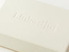 Ivory Gift Box with Custom Debossed Logo to Lid