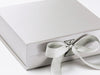 Silver Medium Slot Gift Box ribbon detail