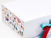 Mexican Mix FAB Sides® Featured on White Gift Box with Hot Red and Misty Turquoise Ribbon