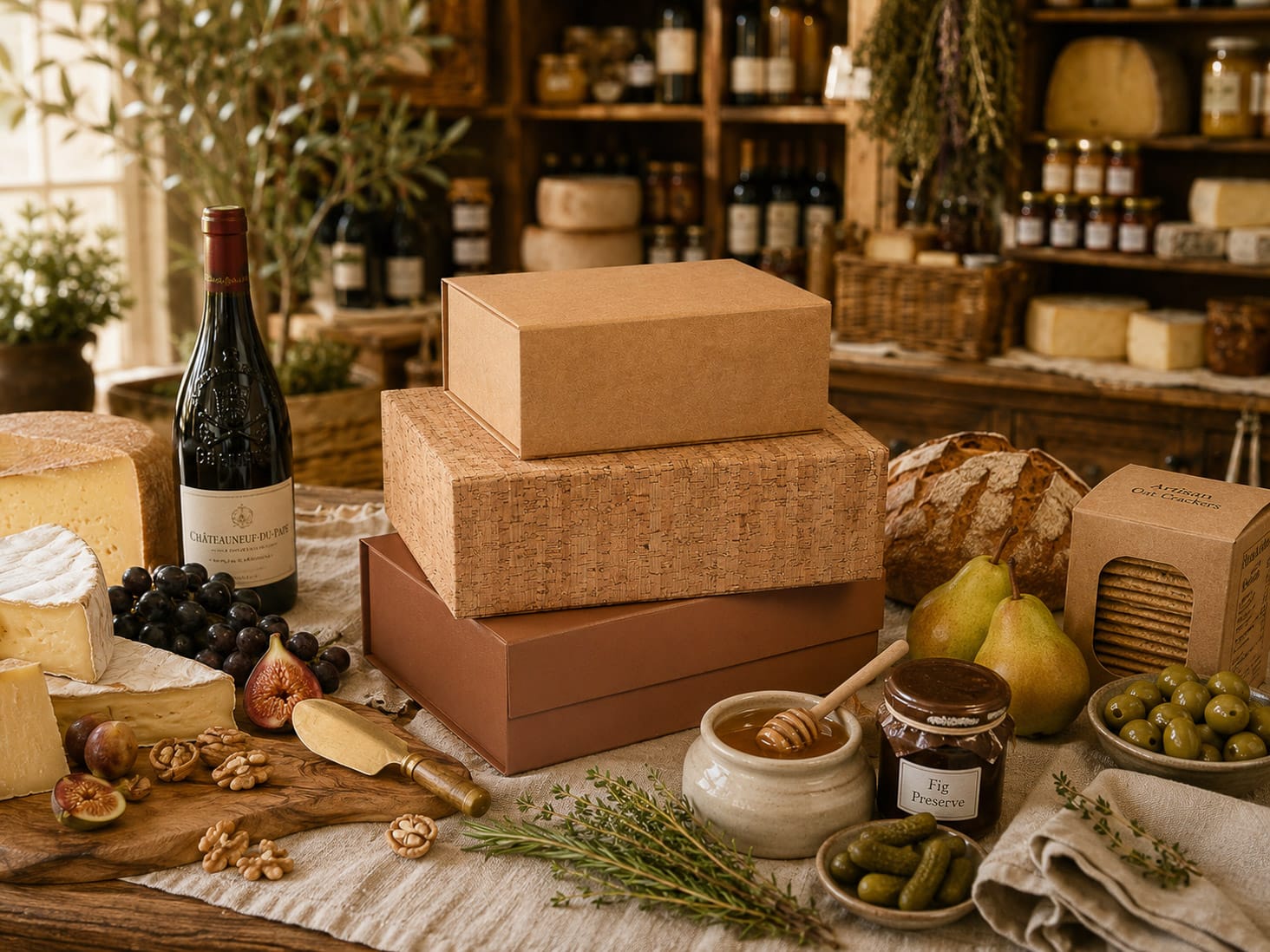 Natural Cork Gift Boxes for Grazing Boxes
