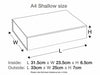 Natural Linen A4 Shallow Gift Box Assembled Line Drawing