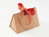 Small Natural Kraft BoxBag® Featured with Terracotta Ribbon