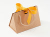 Small Natural Kraft BoxBag® Featuring Yellow Gold Ribbon