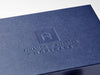 Navy Blue Gift Box with Custom Debossed Logo